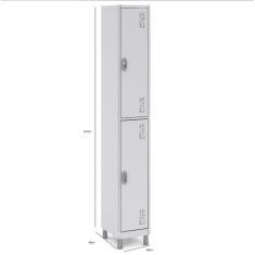 Guarda Volume Tranca - Roupeiro Aço 2 Portas Grande - W3, CINZA