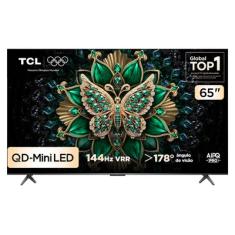 Smart TV TCL 65 Polegadas QLED Mini LED 4K C6K WiFi Bluetooth Google TV 4 HDMI 144Hz HDR10+ 65C6K