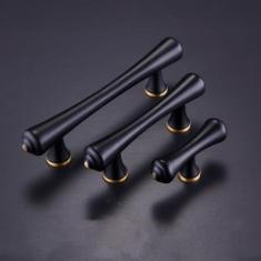 Alças para móveis de latão, armário pastoral, cômoda, gaveta, sapato, caixa preta, puxadores, bcf, s