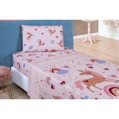 Jogo De Lençol 3 Peças Infantil Cama Solteiro Microfibra Bouti Kids - 