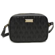 Bolsa Feminina Transversal Napa Floater Marie - Miah Flor, Preto, Únic