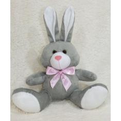 Coelho Coelhinho  De Pelúcia Velboa Da Páscoa Decoração Presente 30cm 