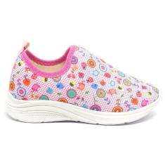 Tênis Calce Fácil Infantil Menina Escolar Jardim Encantado Confortável