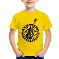 Camiseta Infantil Rock n Roll Never Die Guitarra - Foca na Moda, Amare