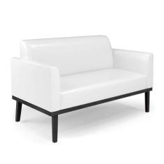 Sofá Namoradeira Base De Madeira Fixa Preto Marisa Corano D03 - D'ross