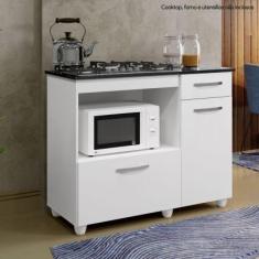 Balcão para Cooktop 5 Bocas 2 Portas 1 Gaveta Violeta Kaiki Móveis, Br