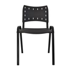 Cadeira Iso para Escola Escritório Comércio Preta Base Preta