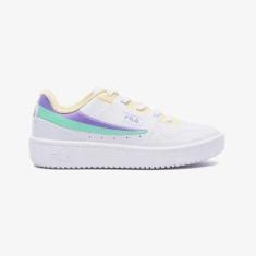 Tênis Infantil Arcade Branco Roxo Amarelo Fila F04K007-6400-Feminino