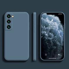 Capa de telefone de silicone líquido para Samsung Galaxy S22 S21 S20 S10 Ultra Plus FE A73 A72 A71 A53 A52 A51 A33 A32 A31 4G 5G Capa, Cinza Espacial, Para Galaxy S10