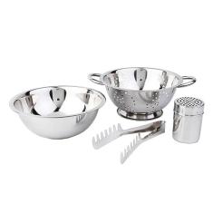 Kit de Utensílios Inox com 4 Peças - A/casa