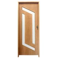 Kit Porta de Madeira Semi-Oca 2 L Vazados Rodam Padrão Imbuia - 2.10 (