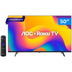 Smart TV 50" AOC 4K DLED 50U7045/78G Roku TV Quad Core 3 HDMI, 50"