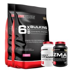Kit massa extrema -2 x Hipercalórico Bulking 6kg+ 1 Zma+ 1 Daily vitaminico - Bodybuilders-Unissex