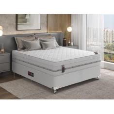 Cama Box + Colchão Castor Casal Niponpedic One Face Pocket 138x188x60c