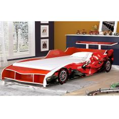 Cama Infantil Carro F1 090 Gelius Móveis Vermelho