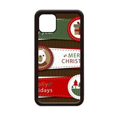 Ilustração de quadro colorido Merry Christmas para iPhone 12 Pro Max Capa para Apple Mini Mobile Case