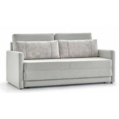 Sofá-Cama 3 Lugares Mh-1606 Herval 176 Cm Colchão Casal Linho Cinza C1