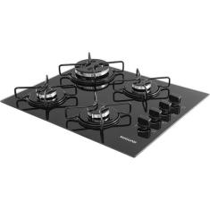 Fogão De Mesa Cooktop 4 Bocas Vidro Preto A Gás Fg4304avp - Suugar