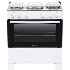 Fogão Atlas 5 Bocas Mônaco Plus Branco Com Mesa Inox - Bivolt