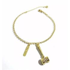 Pulseira Advogada Direito Malhete Placa Folheado A Ouro 18k - Milena F