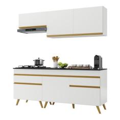 Armário de Cozinha Compacta 190cm Veneza Multimóveis V3705, Branco/Dou
