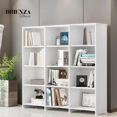 Estante para Livros Trinidad Branco 09 Prateleiras 12 Nichos - Brienza
