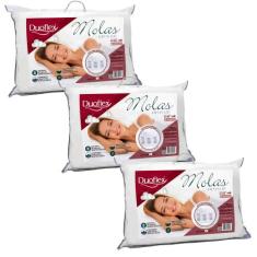 Kit 3 Travesseiros de Molas com Gomos - Duoflex
