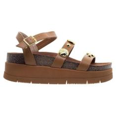 Sandália Feminina Flatform Moleca 5513.104 Marrom, 36, Marrom