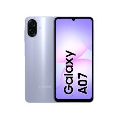 Smartphone Samsung A07 128GB Violeta 4GB RAM Tela 6,7" Câm. Dupla + Se