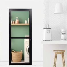 Porta Visione de Alumínio Linha Veneza 210x90 Abertura Direita - Esqua