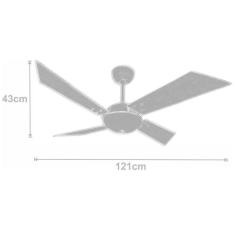 Ventilador De Teto Tecno Office Tabaco 127V