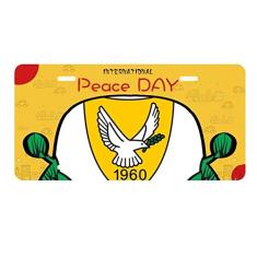 DIYthinker Emblema Nacional do Chipre Placa de Licença Etiqueta Carro Decoração Dia da Paz