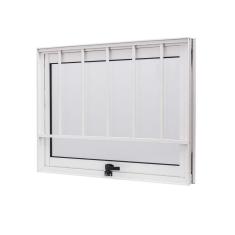 Janela de Aluminio Maxim-ar 60x60cm Com Grade e Com Vidro Boreal Cristal Ramassol