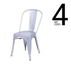 Conjunto 4 Cadeiras Tolix - Cinza
