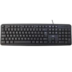 Teclado com Fio Slim Conexão USB Cabo de 150cm Preto Multilaser
