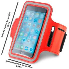 Braçadeira Esportiva Para Smartphone 5" Topget, Vermelho