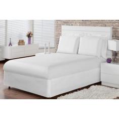Jogo De Lençol King 3 Peças 40Cm Com Elástico Cor Branco - Shopping Ho