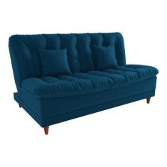 Sofá Cama 3 lugares 185cm Duda Azul Matrix
