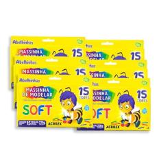 Massa Para Modelar Soft 15 Cores 220G Pct Com 06-84174