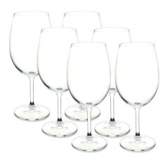 Jogo de 6 Taças para água Anna em cristal ecológico 580ml A22cm