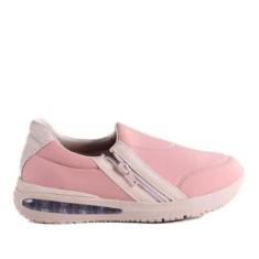 Tênis Comfortflex Feminino Slip On 2448401 Almond-Feminino