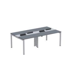 Mesa de Plataforma dupla para 4 Pessoas Corporativa 110X120/4P PDC11/12/4P Grafito/Cinza