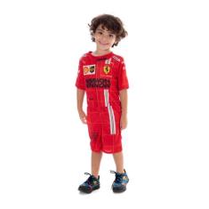 Fantasia Piloto De Formula 1 Carros Infantil Corrida - Fantasia Brás, 