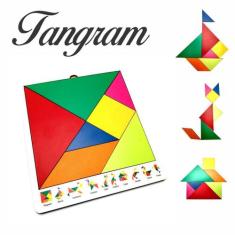 Tangram Jogo Madeira Brinquedo Educativo Escolar Pedagógico - Indústri