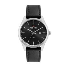 Relógio Technos, Pulseira de Couro, Masculino Preto 2115MSGS/0P