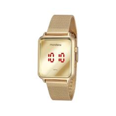 Relógio Mondaine Feminino Digital Led Dourado 32721LPMVDE1