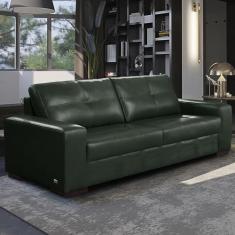 Sofá Decorativo 2 Lugares Turim 200cm Couro Verde G58 - Gran Belo