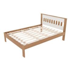Cama Casal 146,7x92x196 cm Amêndoa/Branco Tecnomobili
