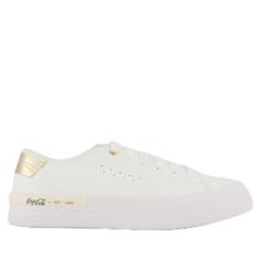 Tênis Coca Cola Siena Town Feminino Branco e Dourado