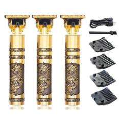Kit com 3 Hair Trimmers  Dragao Dourado - GENZO, Bivolt